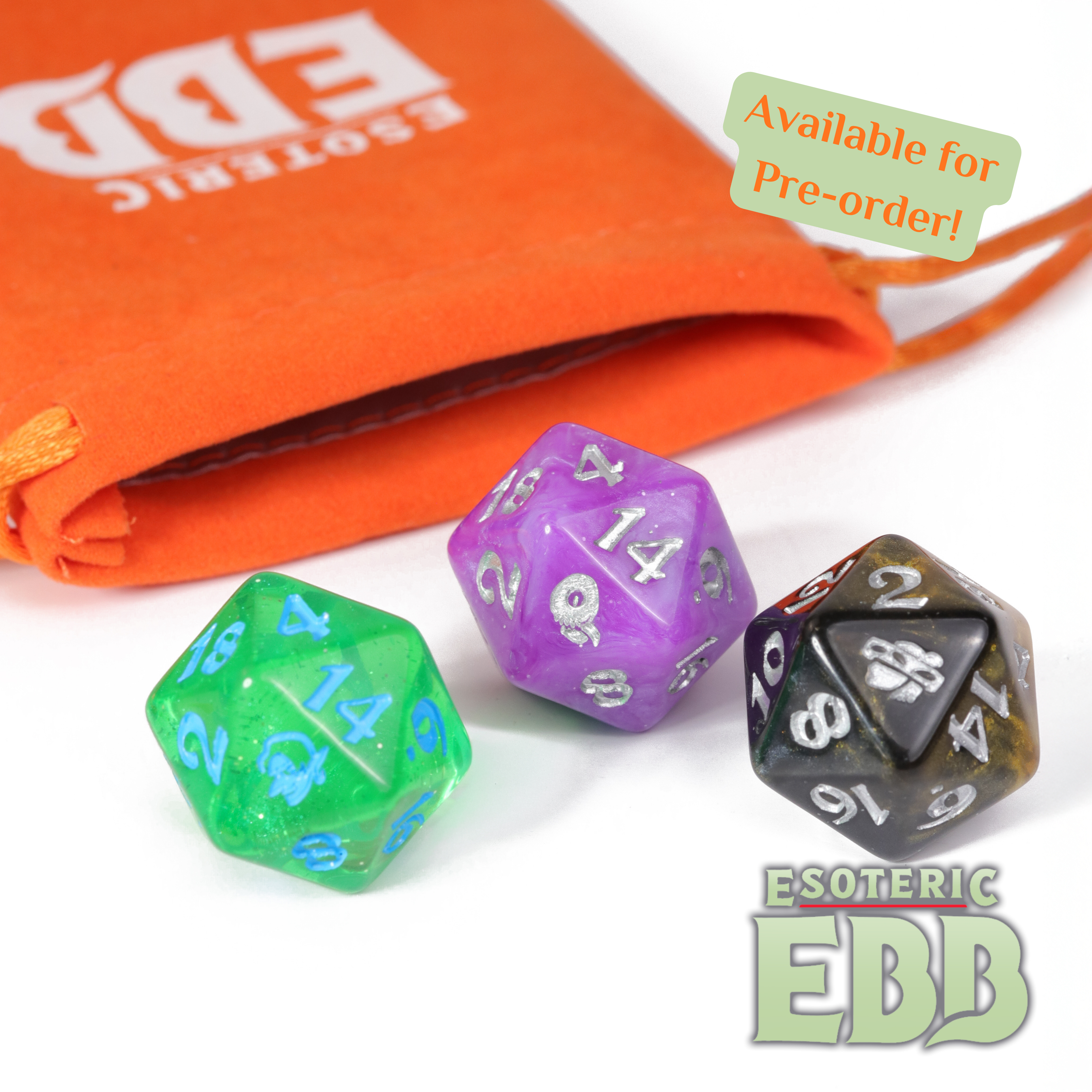 Character Bundle + Orange Bag - Esoteric Ebb – Die Hard Dice