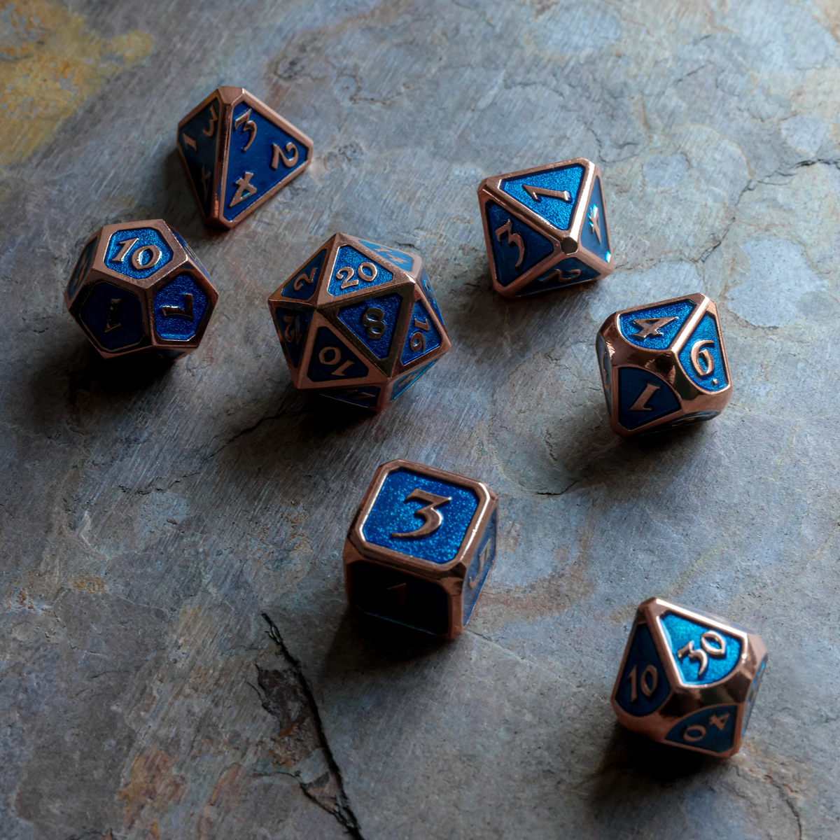 7-teiliges RPG-Set – Mythica Kupfer Aquamarin