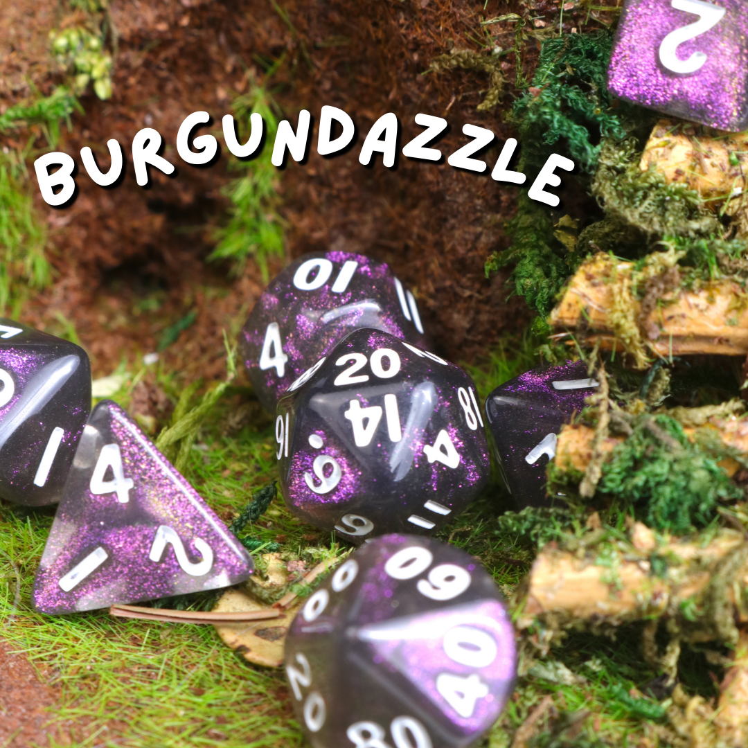 Critlings 7pc Mini RPG Set - Burgundazzle