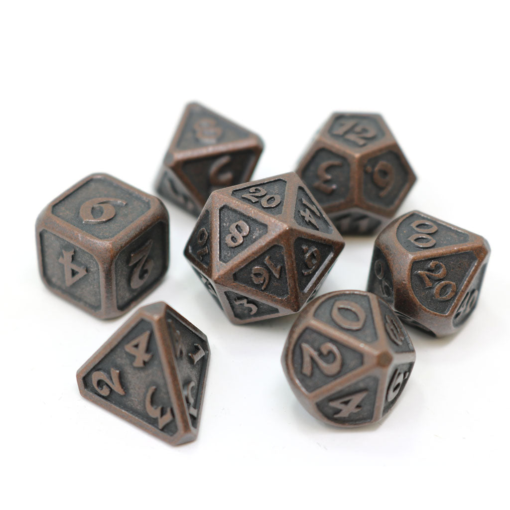 7 Piece RPG Set - Mythica Dark Copper by Die Hard Dice