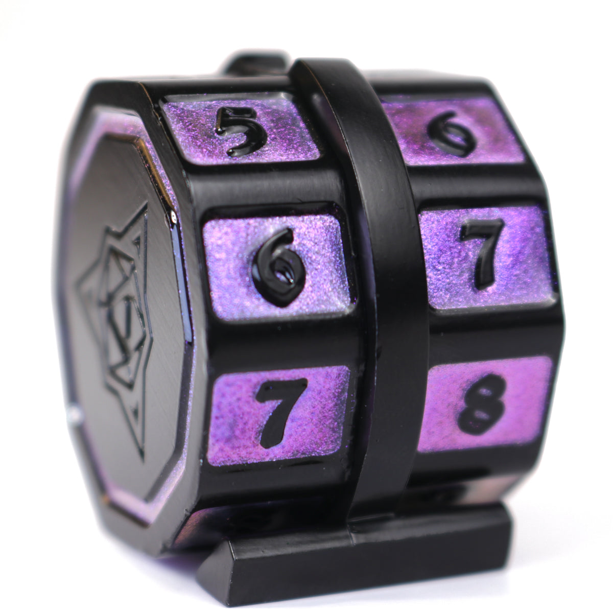 Black and purple lifecounter for MTG and riftbound with sparkles