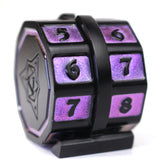 Black and purple lifecounter for MTG and riftbound with sparkles