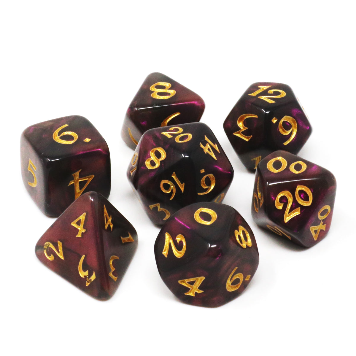 7pc RPG Set - Elessia Moonstone Inkswell with Gold