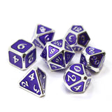 7 Piece RPG Set - Mythica Platinum Amethyst by Die Hard Dice