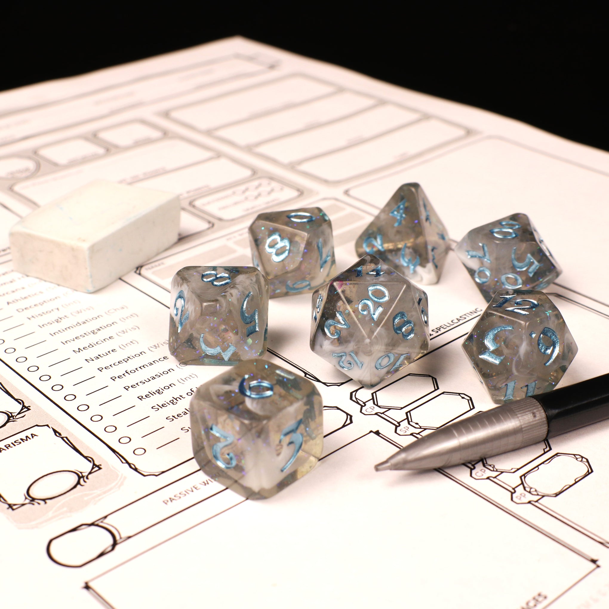 7pc RPG Set - Winter Court – Die Hard Dice