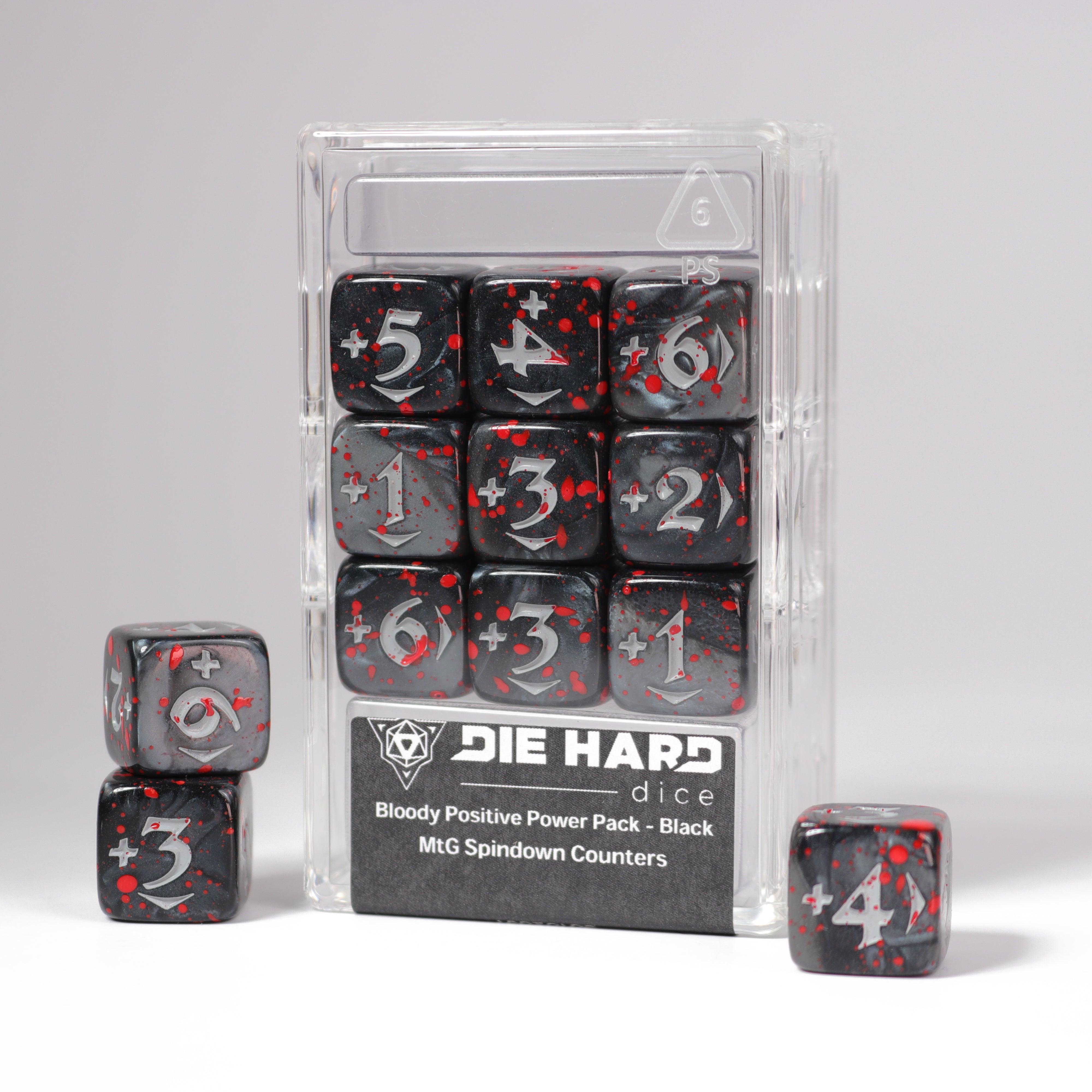 MtG Spindown Counters - Bloody Positive Power Pack - Black – Die