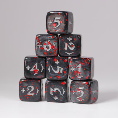 MtG Spindown Counters - Bloody Positive Power Pack - Black