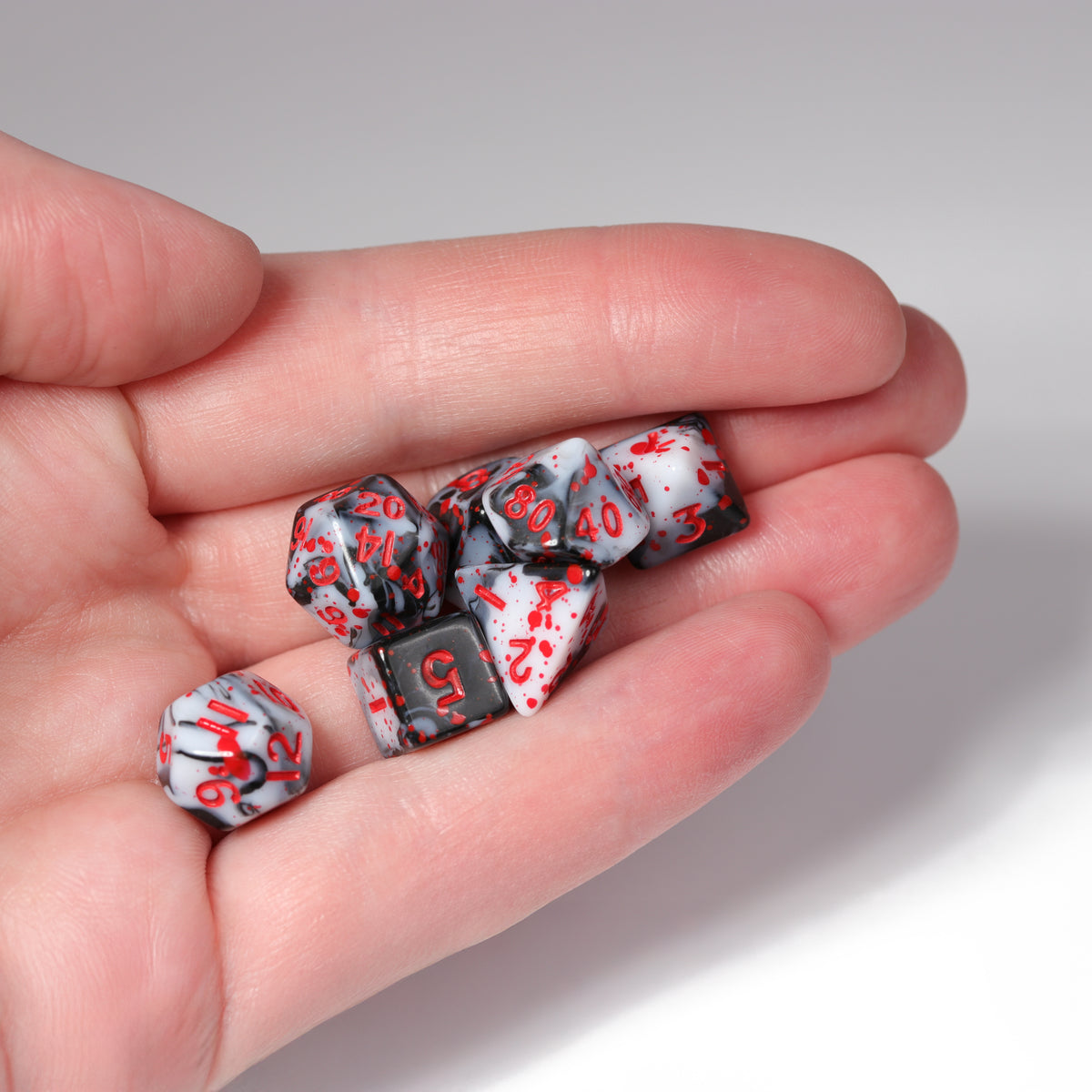 Critlings 7pc RPG Set - Bloody Crimson Noir