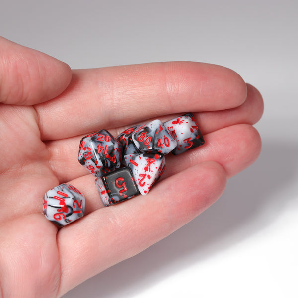 Critlings 7pc RPG Set - Bloody Crimson Noir