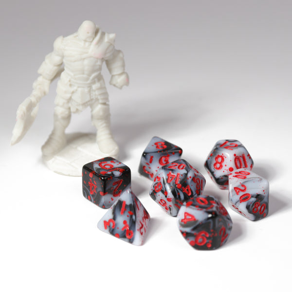 Critlings 7pc RPG Set - Bloody Crimson Noir
