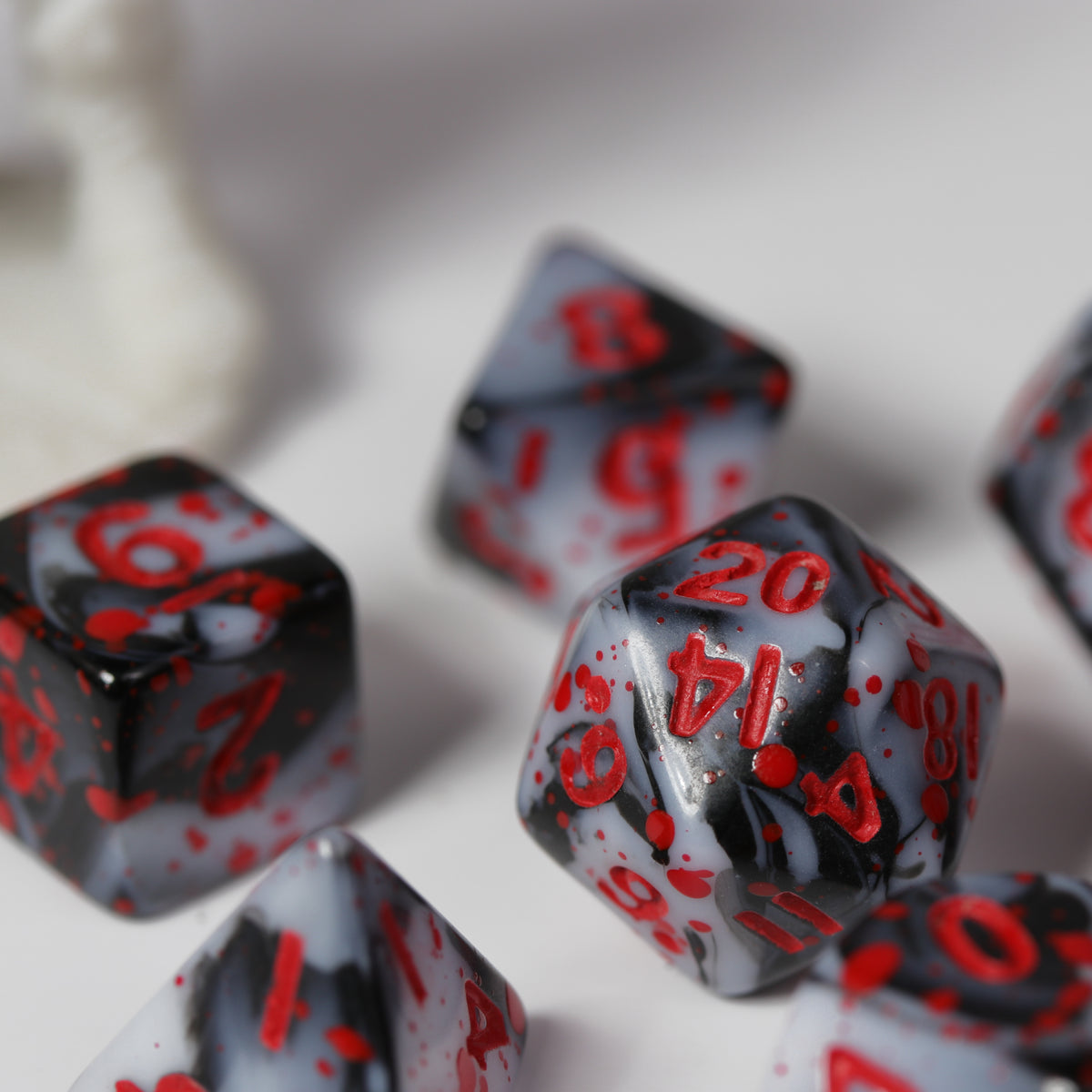 Critlings 7pc RPG Set - Bloody Crimson Noir