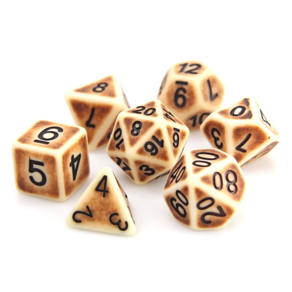 7pc RPG Set - Bone Ancient – Die Hard Dice