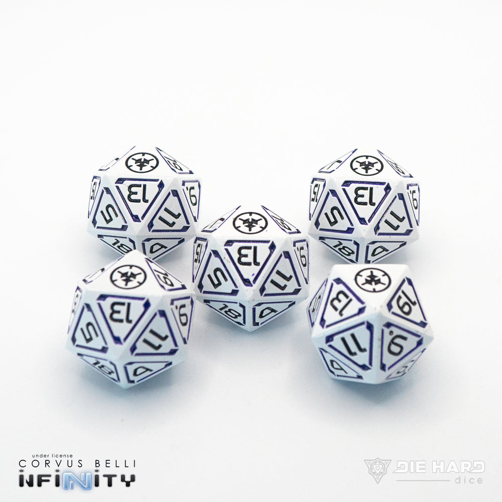 Infinity metal d20 dice set