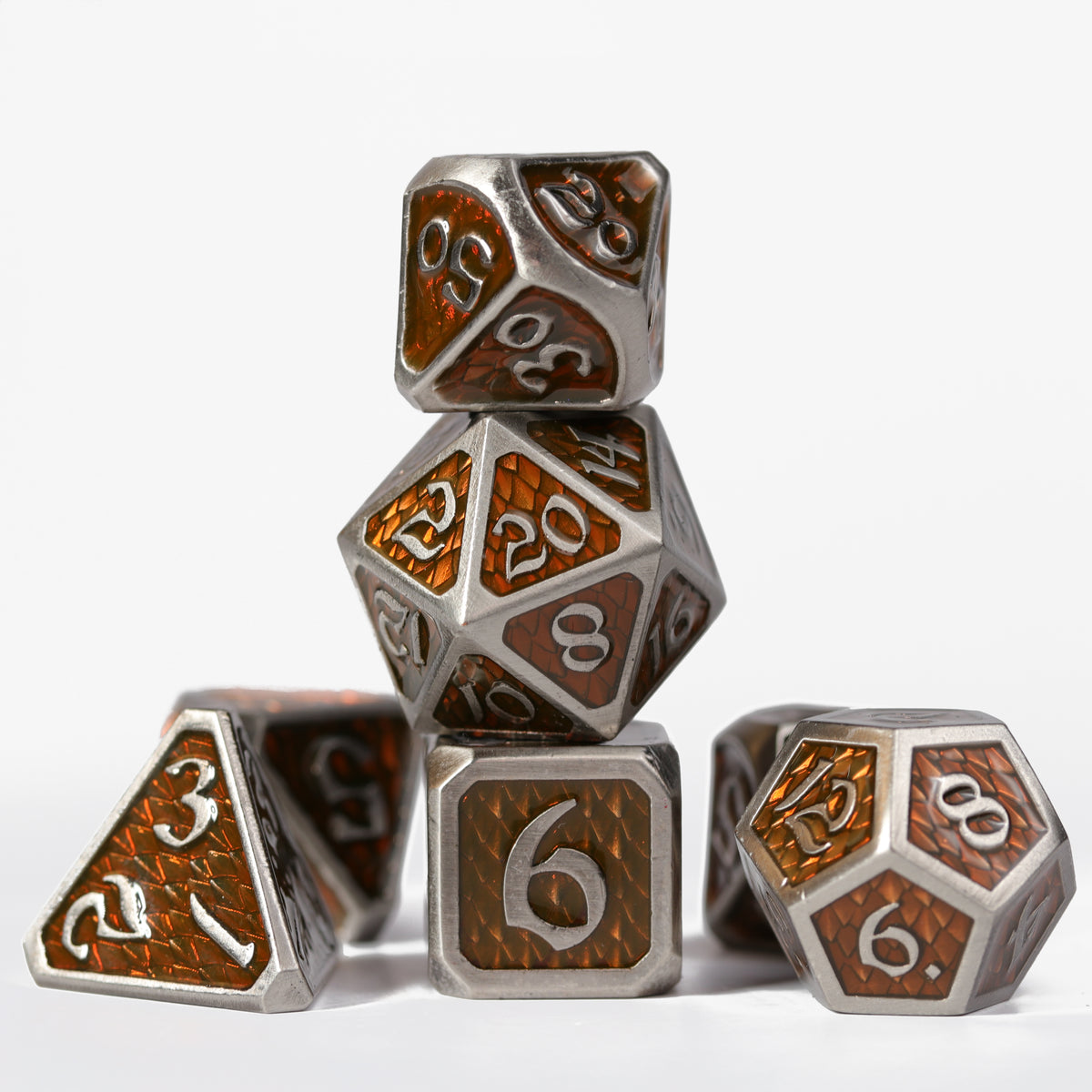 7pc RPG Set - Drakona Gemtooth - Diaphan