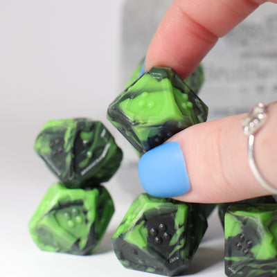 10d10 Set - DOTS Braille Acrylic - Cursed Acid