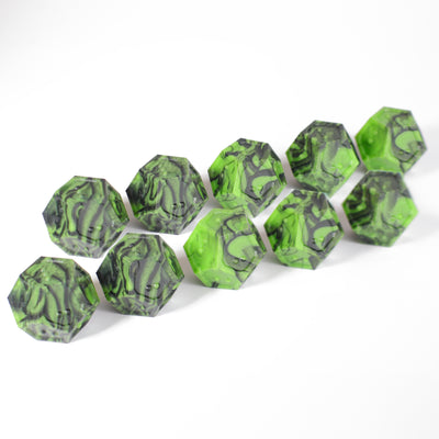 10d12 Set - DOTS Braille Acrylic - Cursed Acid