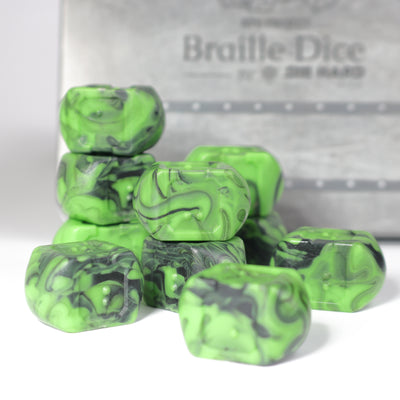 10d4 Set - DOTS Braille Acrylic - Cursed Acid