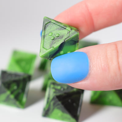 10d8 Set - DOTS Braille Acrylic - Cursed Acid