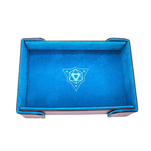 Magnetisches rechteckiges Tablett – blaugrüner Samt