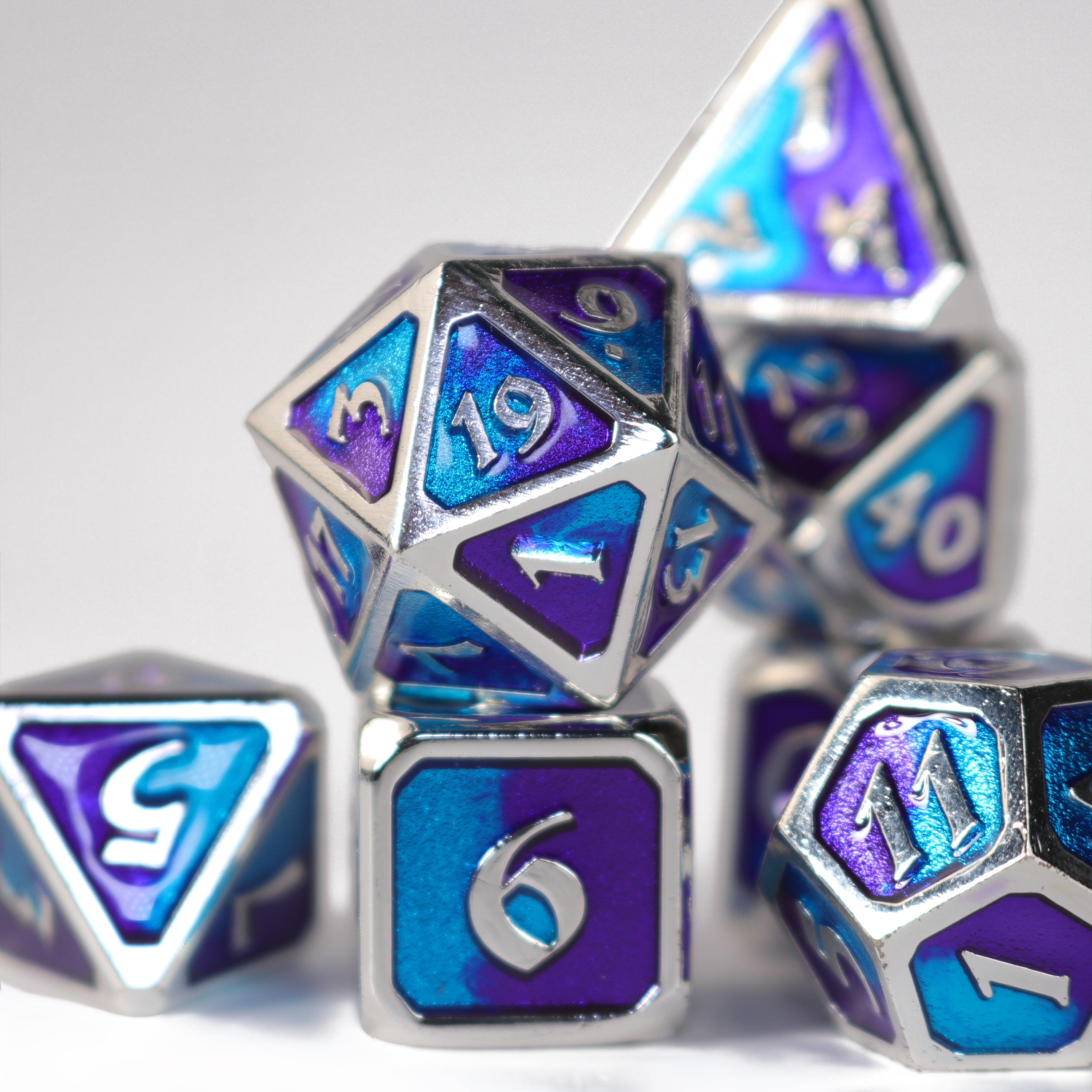 7 Piece RPG Set - Mythica Spellbinder Nightfall by Die Hard Dice