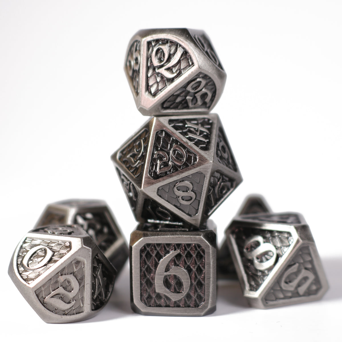 7-teiliges RPG-Set – Drakona Eldric Argentum