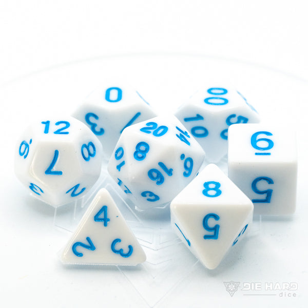 7pc RPG Set - White with Pastel Blue