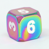 Single d6 - Forge Scorched Rainbow w/ White