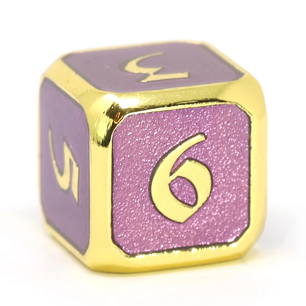 Single d6 - Mythica Gold Amethyst by Die Hard Dice
