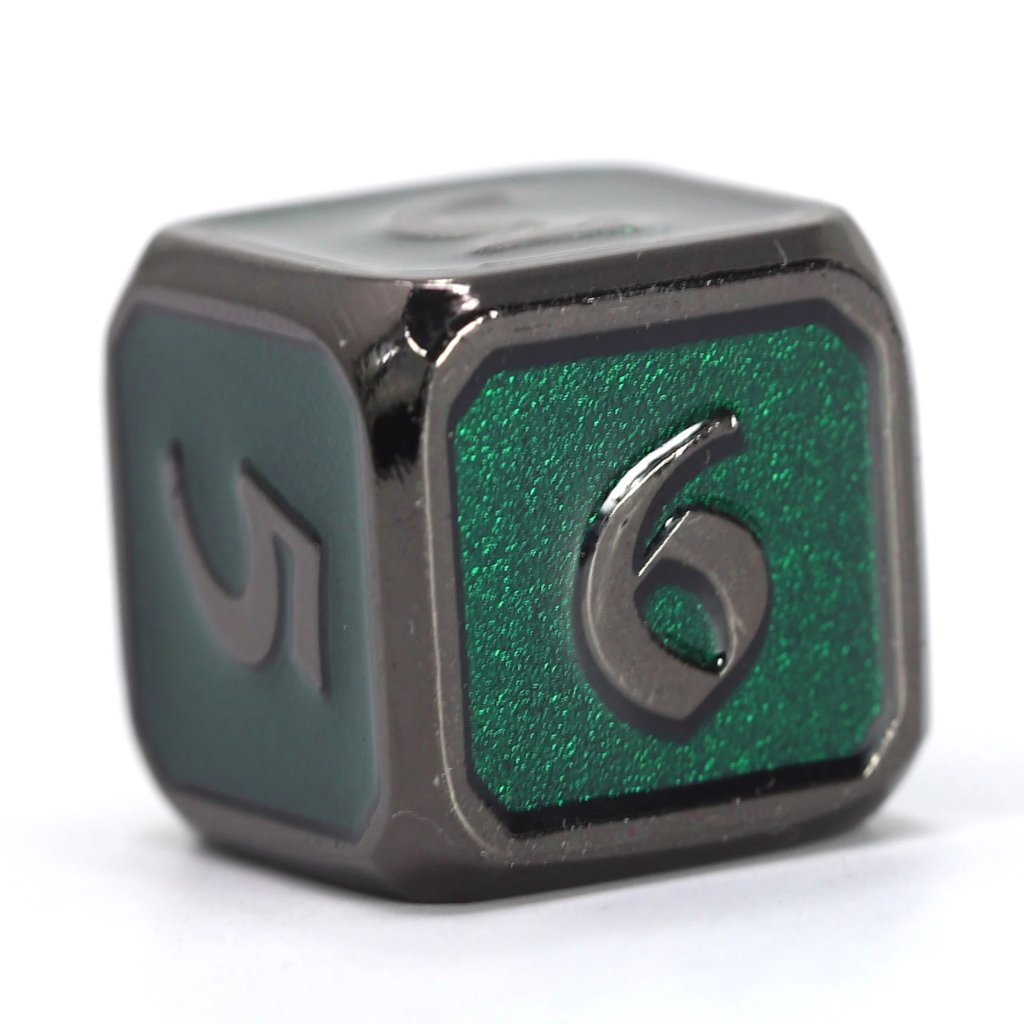 Single d6 - Mythica Sinister Emerald by Die Hard Dice