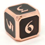 Single d6 - Mythica Copper Onyx by Die Hard Dice