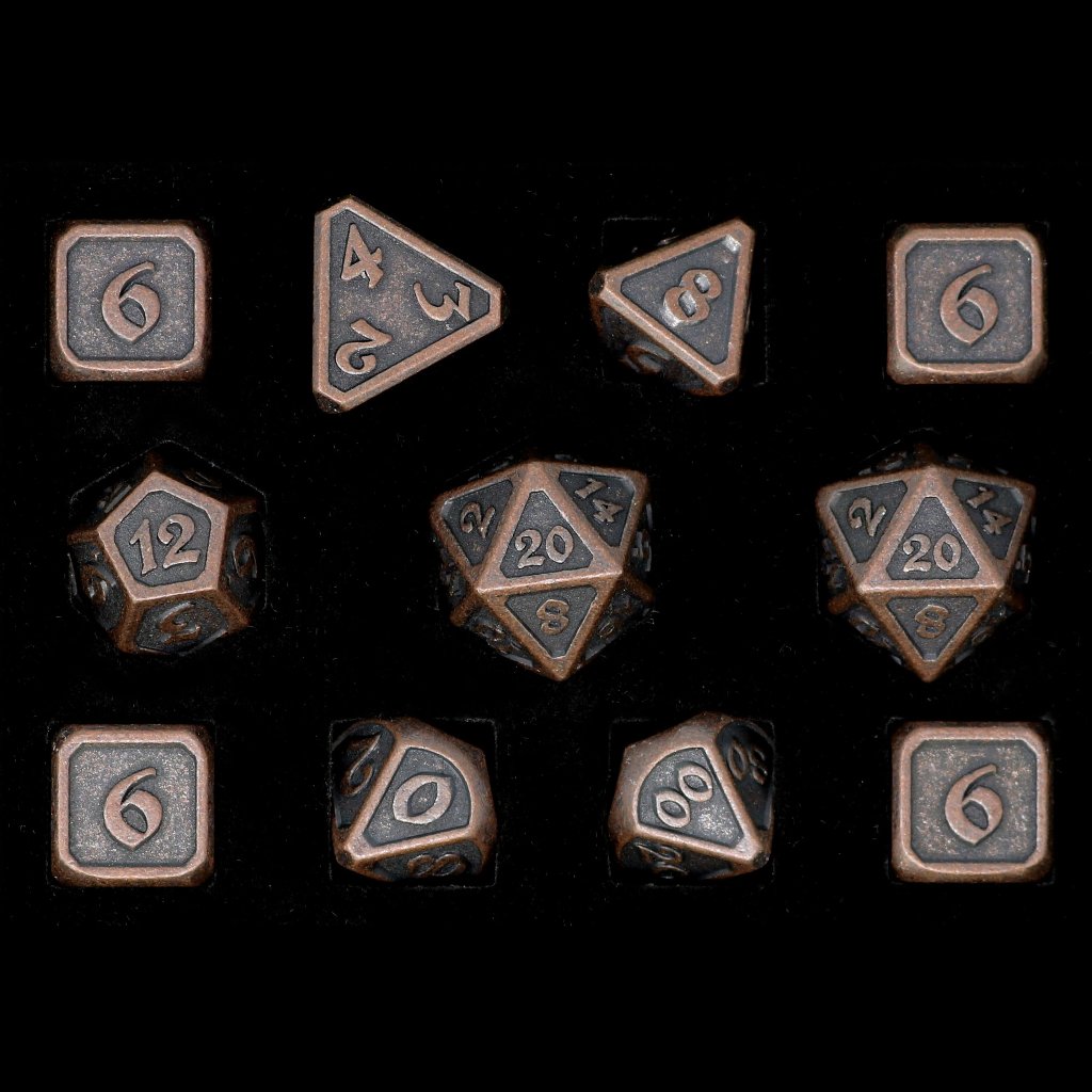 11 Piece RPG Set - Mythica Dark Copper by Die Hard Dice