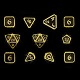 11 Piece RPG Set - Mythica Gold Onyx by Die Hard Dice