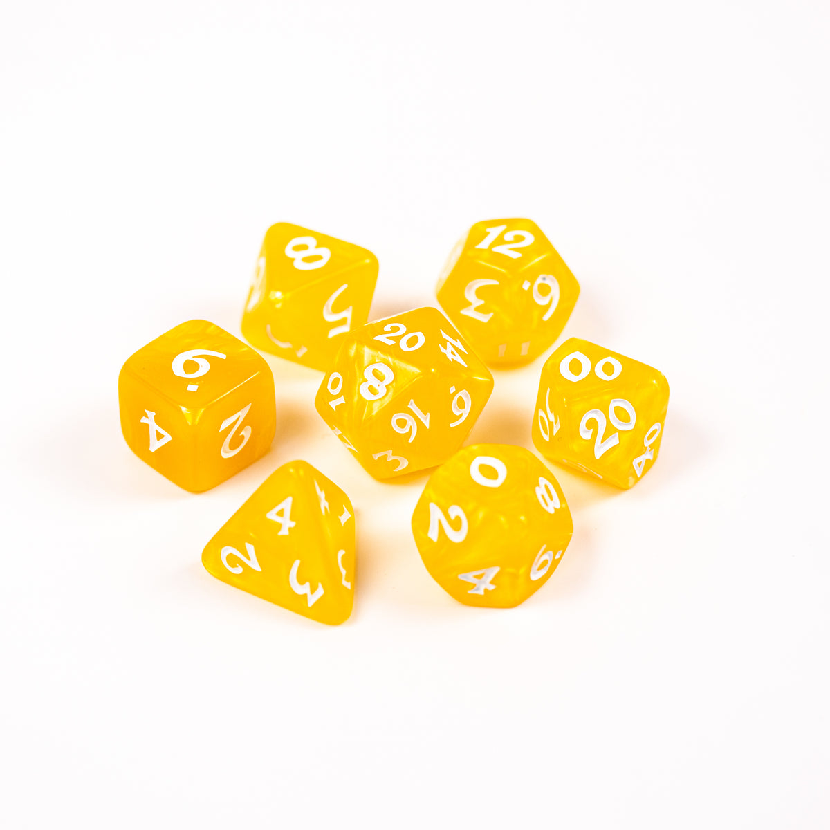 7pc RPG Set - Elessia Essentials - Yellow with White