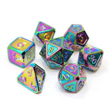 7 Piece RPG Set - Mythica Scorched Rainbow by Die Hard Dice