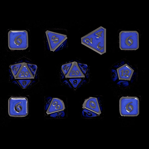 11 Piece RPG Set - Mythica Sinister Sapphire by Die Hard Dice
