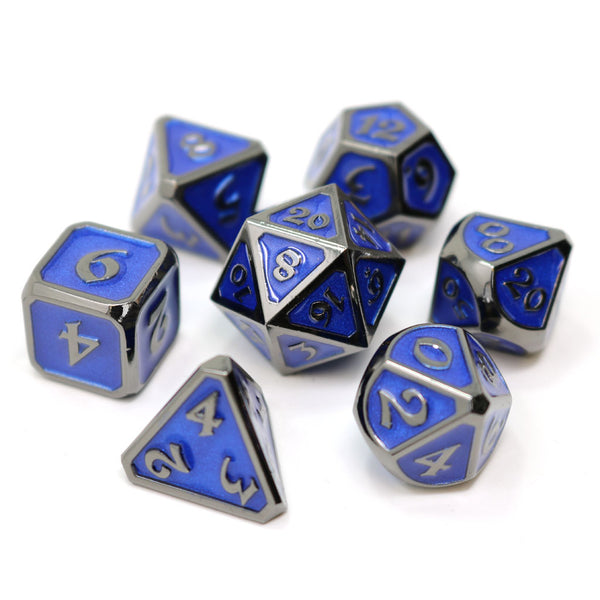 7 Piece RPG Set - Mythica Sinister Sapphire by Die Hard Dice
