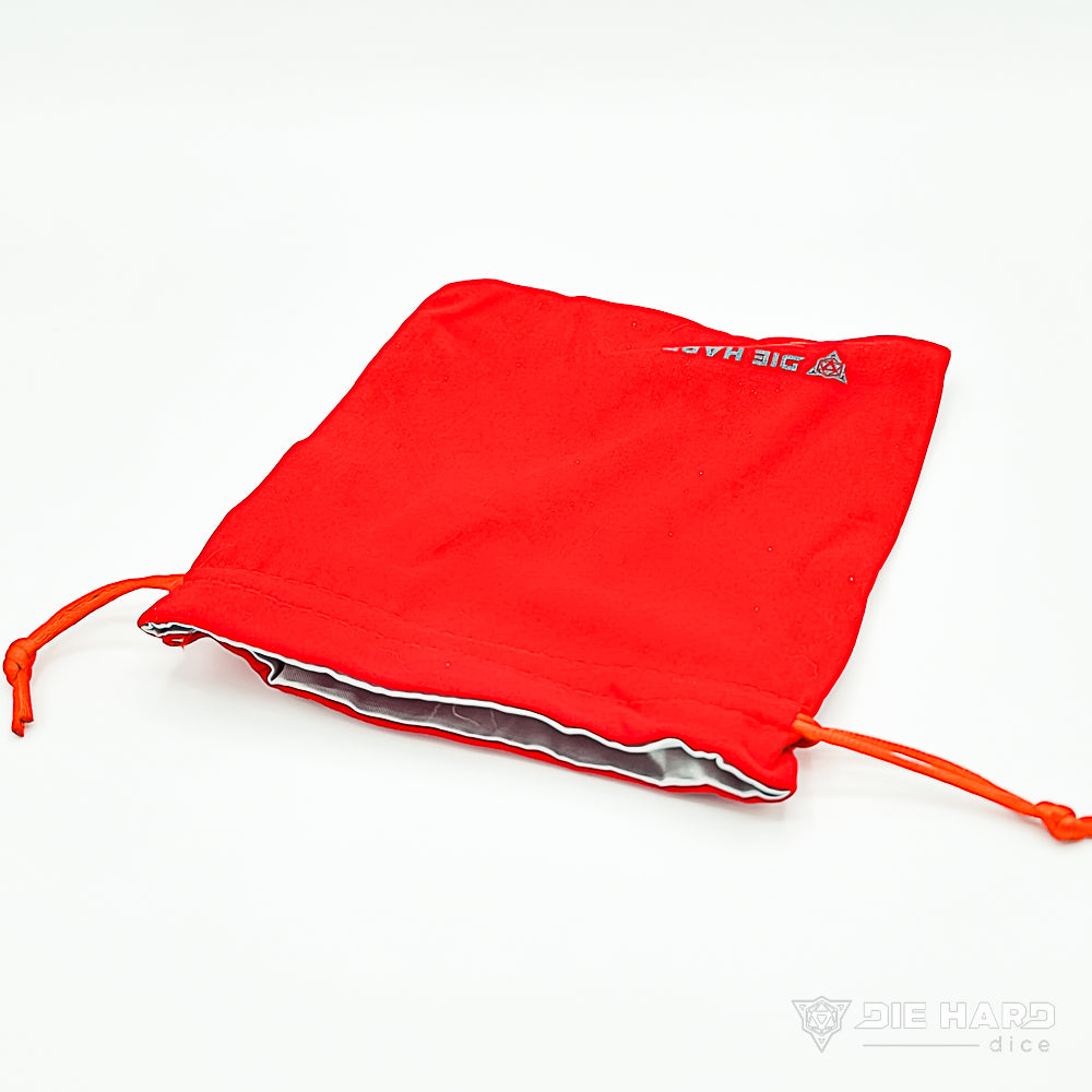 Velvet Dice Bag - Medium Fire Red