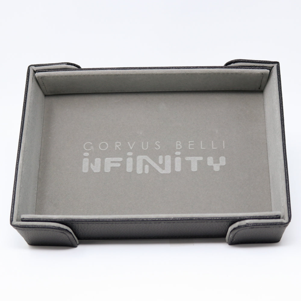 Infinity x DHD magnetisches rechteckiges Tablett mit grauem Samt