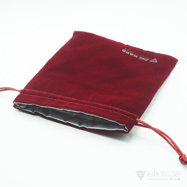 Velvet Dice Bag - Medium Crimson Red