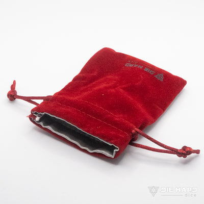 Velvet Dice Bag - Small Red